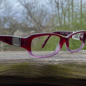 Nine West eyeglasses Feisty Red Pink Ombre Women's Frames 55[]16 130